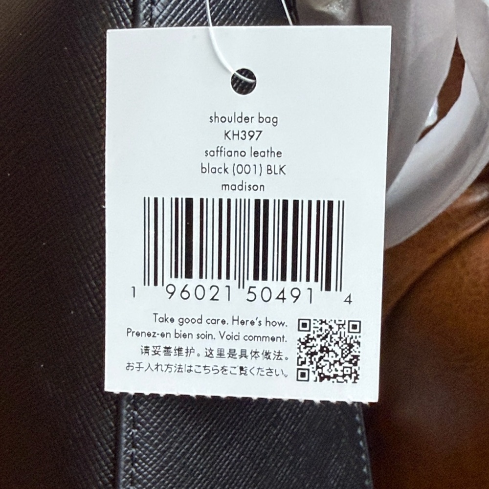 Kate Spade ♠️ Madison Black Saffiano Leather Shoulder Bag KH397 NWT - Picture 9 of 14